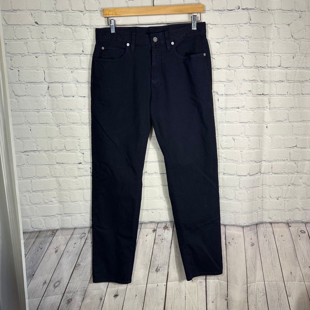 Bonobos Athletic Jeans Mens Navy Blue Textured Canvas Five Pocket 31 Waist